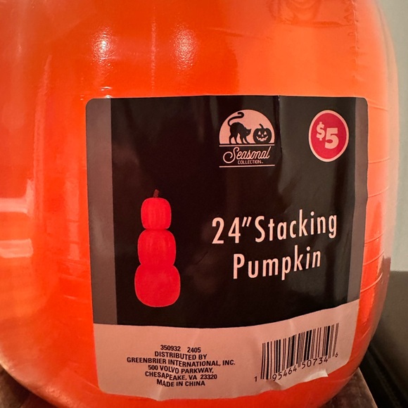 - Stackable 24 inch pumpkins Dollar Tree Find Harvest Thanksgiving Halloween DIY - Picture 2 of 7